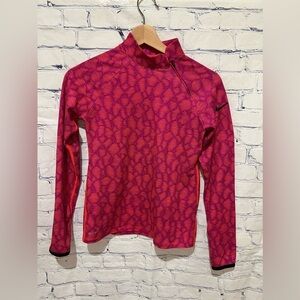Girl's NIKE PRO DRI-FIT Hyper warm Pink Long Sleeved Shirt Size Small Large